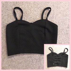 Charlotte Russe quilted crop top